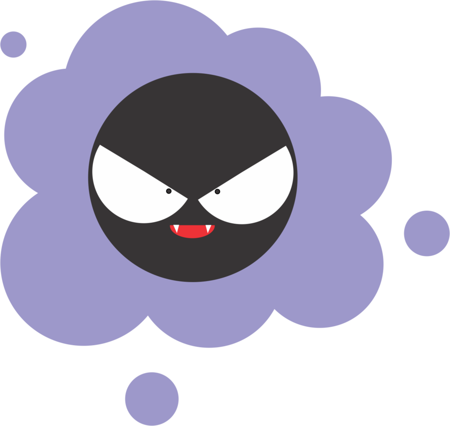 Gastly Vector By Da-kun09 - Gastly Vector (900x853), Png Download
