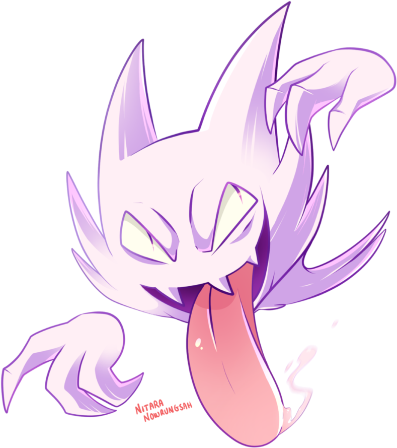 Haunter Drawing Chibi Pink Vector Freeuse Download - Haunter (894x894), Png Download