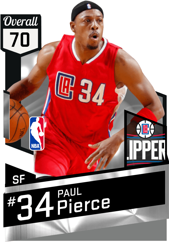 Paul Pierce - Nba 2k17 Silver Players (651x941), Png Download