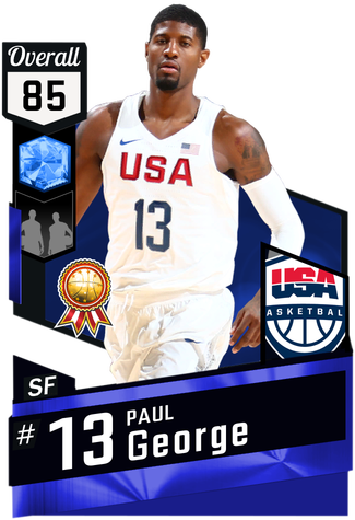 Paul George Sapphire Card - Nba 2k18 Gilbert Arenas (325x475), Png Download