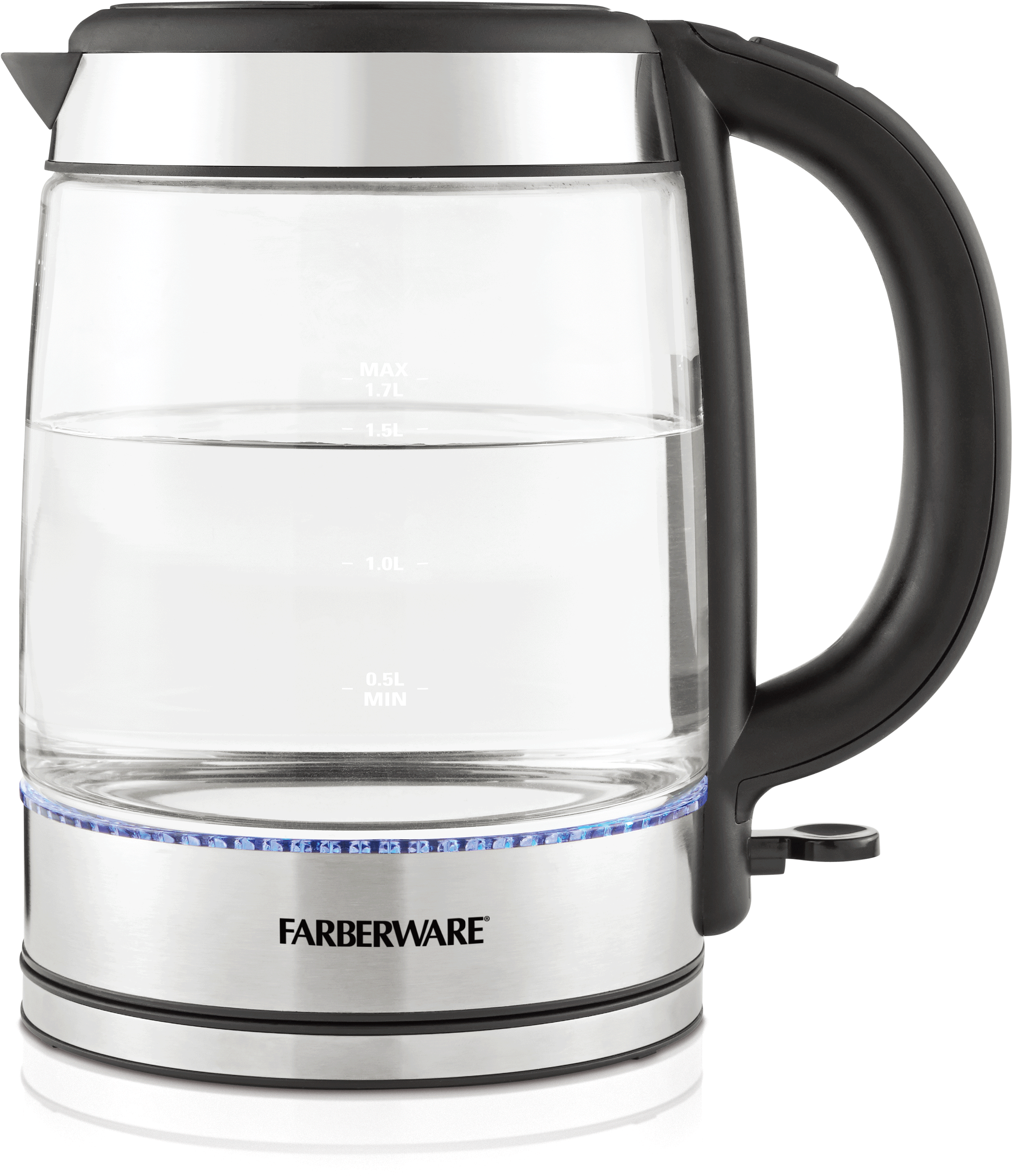Farberware 1.7-liter Glass Kettle, Multicolor (2999x3498), Png Download