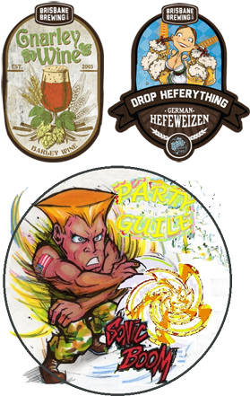 Beer Brisbane Brewing Co Gnarley Wine / Party Guile - Hd Sonic Boom Guile (300x474), Png Download