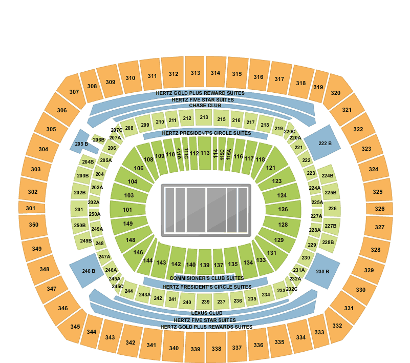 New York Giants Vs New England Patriots - Seat Number Metlife Stadium Seating Chart (800x800), Png Download
