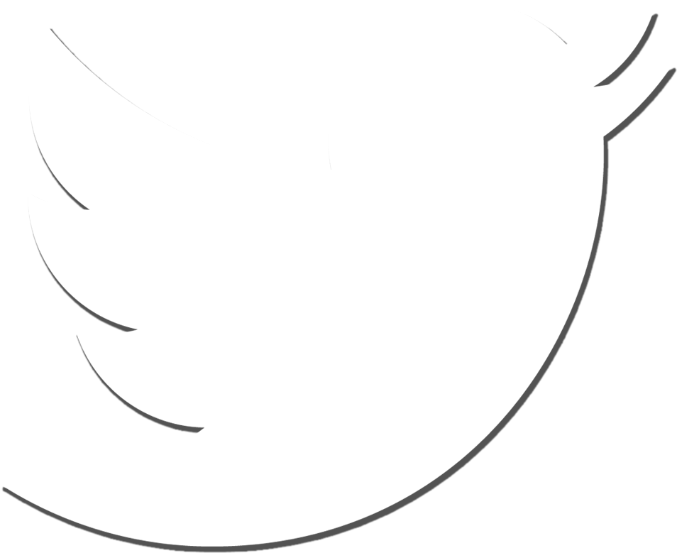 White Twitter Bird Outline