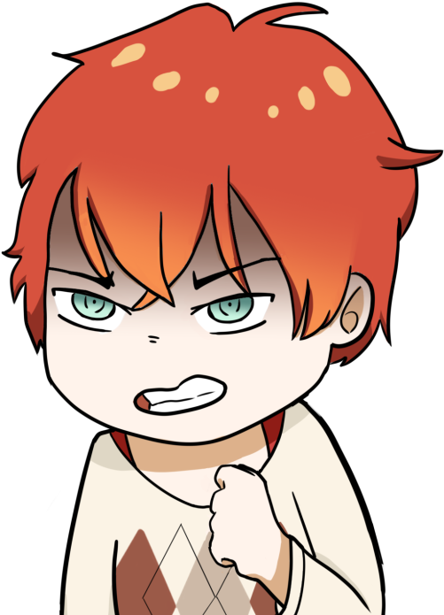 Transparent Emoji Tumblr - Mystic Messenger Saeran Gif Angry (500x709), Png Download