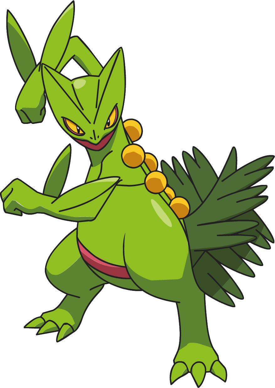 254sceptile Ag Anime 3 - Pokemon Sceptile Png (877x1234), Png Download