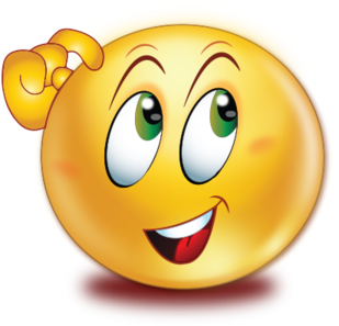 Emoji Thinking Png Banner Black And White Stock - Emoticons Thinking (384x384), Png Download