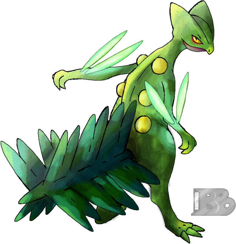 1406508125266 - Sceptile Fanart (894x894), Png Download