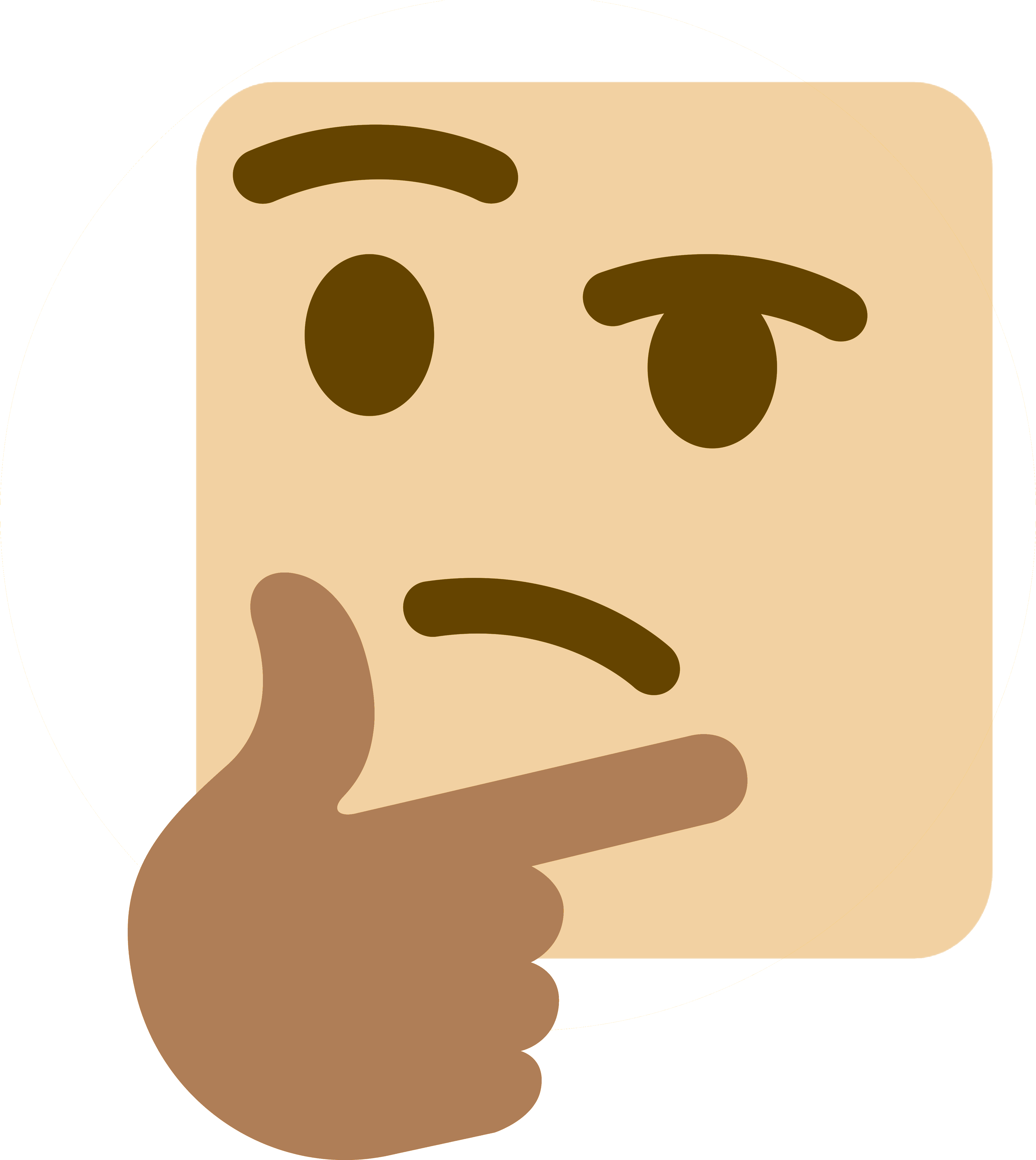 Skintonethink - Discord Thinking Emoji (5000x5000), Png Download