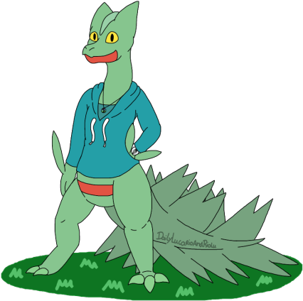 It's A First Time For Me To Draw A Sceptile Too - Illustration (540x553), Png Download