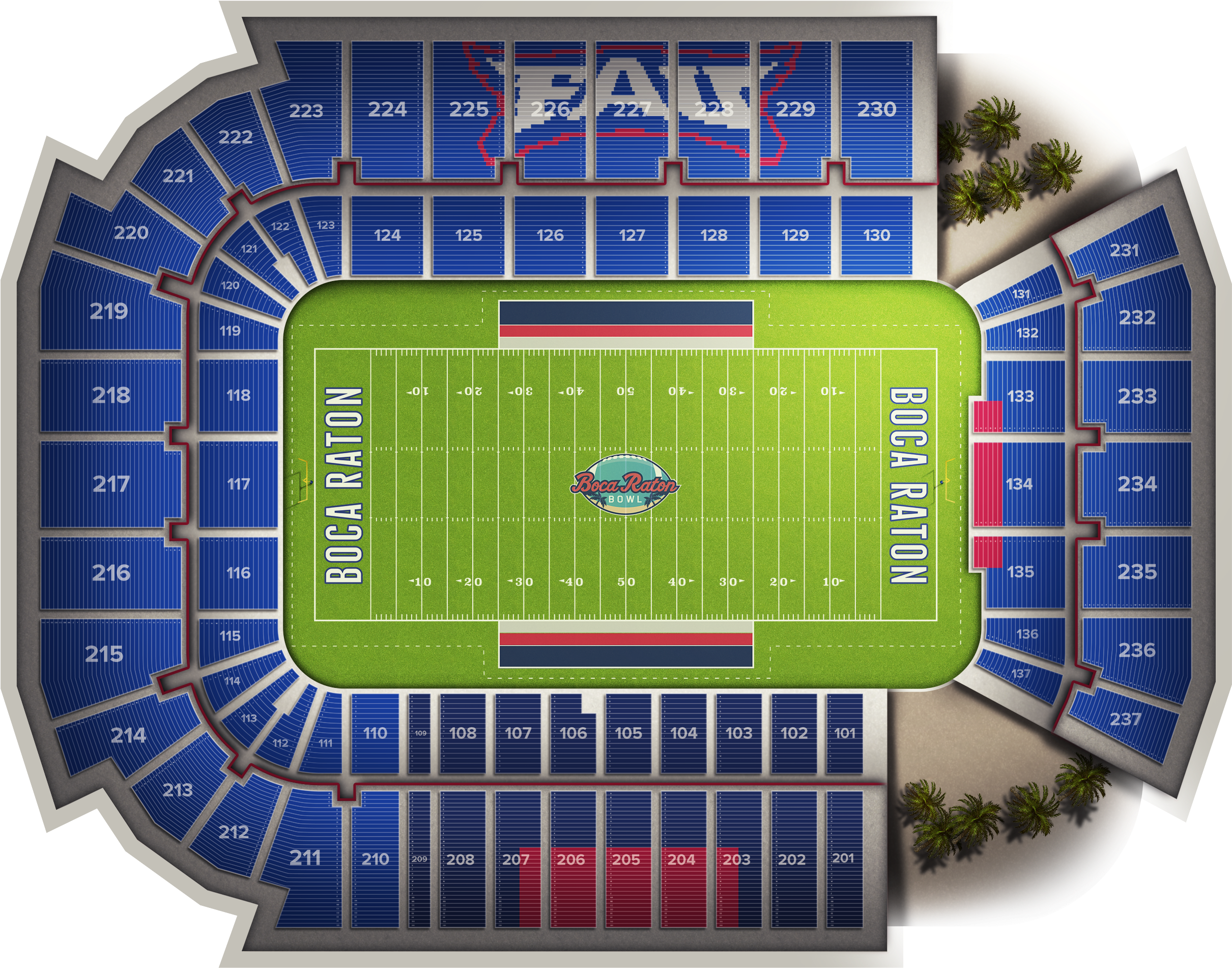 Louisiana Tech Football At Fau Football At Fau Stadium - Fau Football Stadium (2560x1936), Png Download