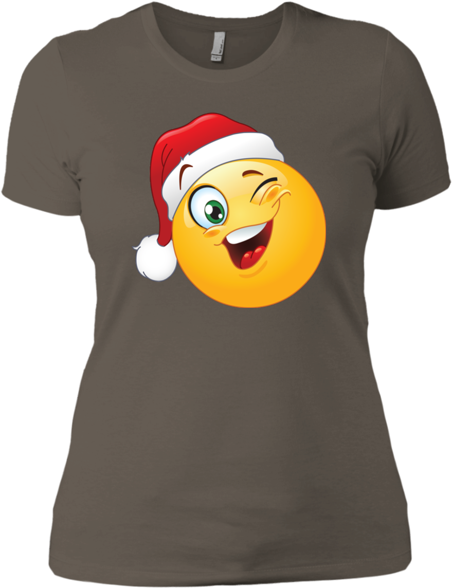 Santa Claus Christmas Emoji T Shirt Nl3900 Next Level - Ashbrooke1432's Closet Just Lowered Closet! Most Items (1155x1155), Png Download