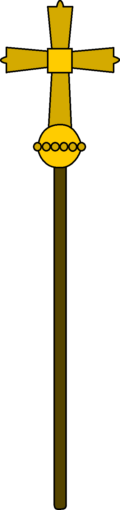 Pope Staff Png (386x1639), Png Download