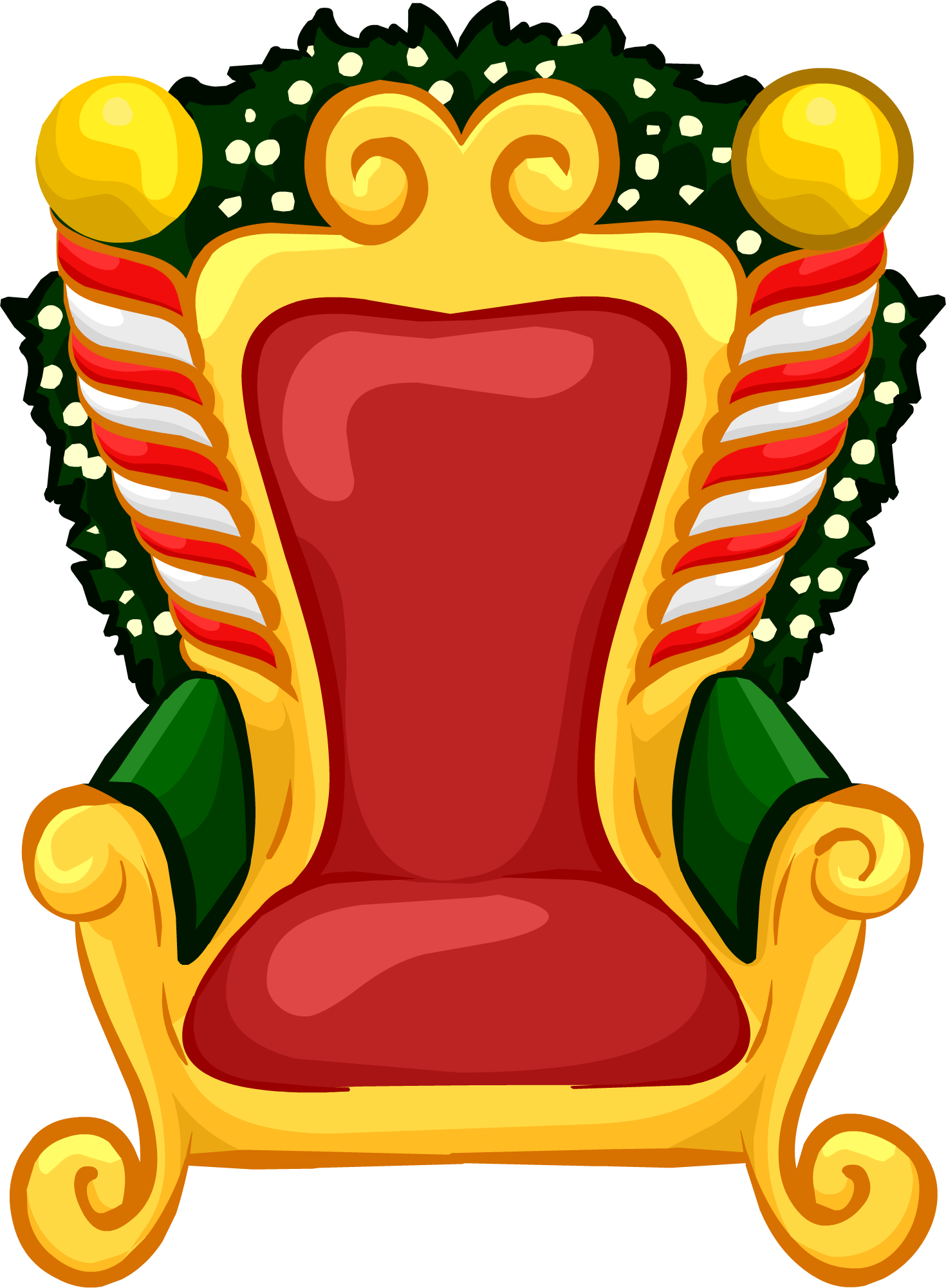 Santa Chair Furniture Icon Id 591 - Club Penguin (1470x2001), Png Download