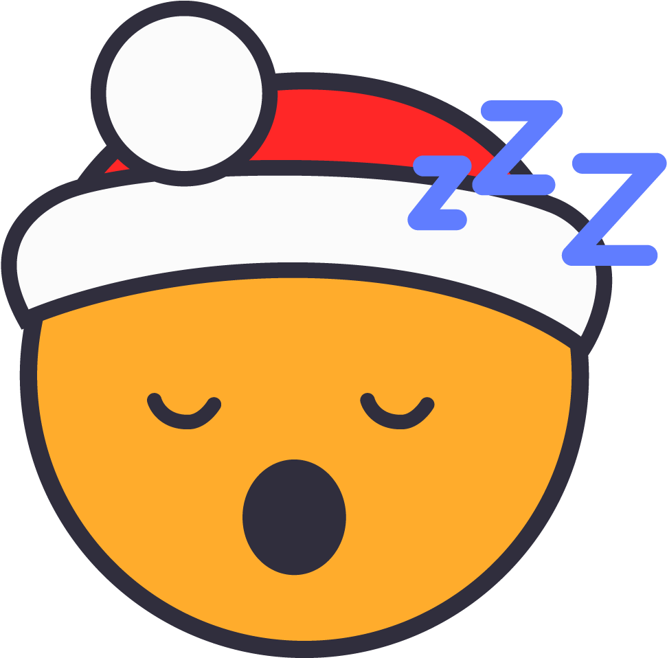Sleepy Santa (1000x1000), Png Download