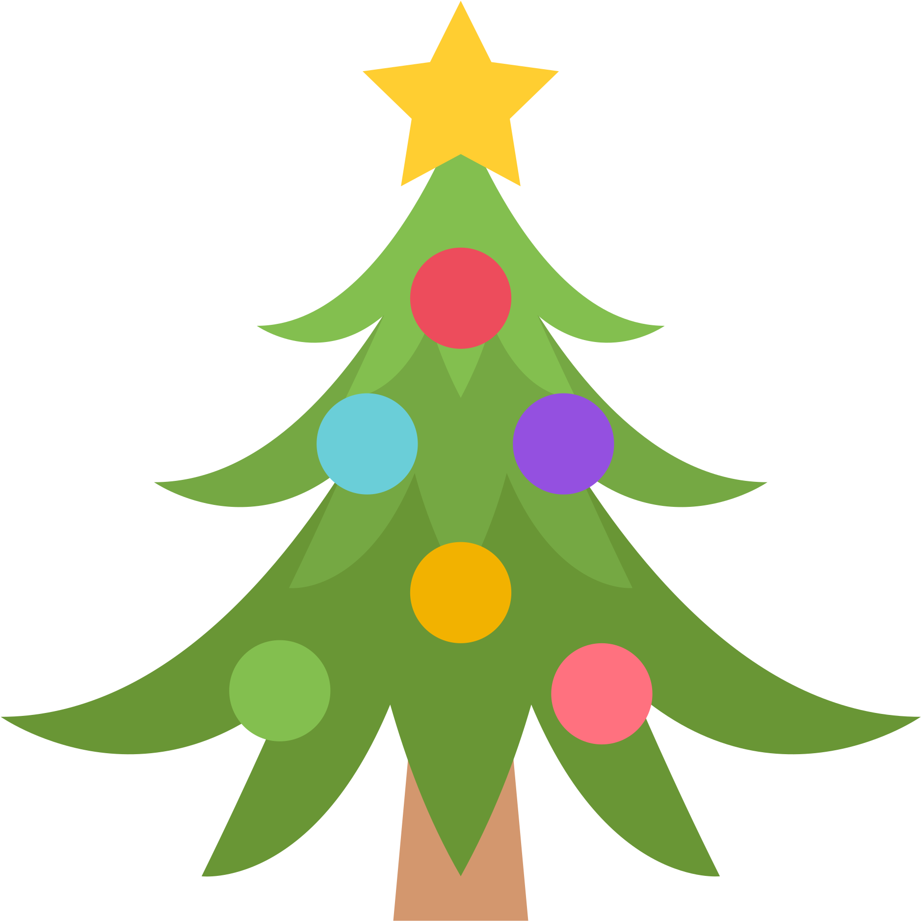 The 1st Annual Auction Is Free Open Entry And Will - Christmas Tree Emoji (2000x2000), Png Download