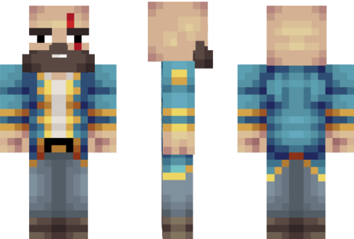Captain Thomas Cloud Minecraft Skin - Fictional Character (500x338), Png Download
