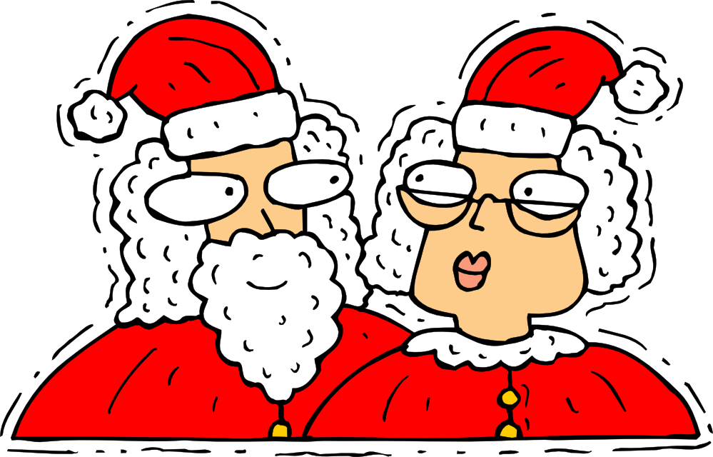Commons - Wikimedia - Org Colouringbook - Santa Claus And Mrs Claus Png (999x640), Png Download