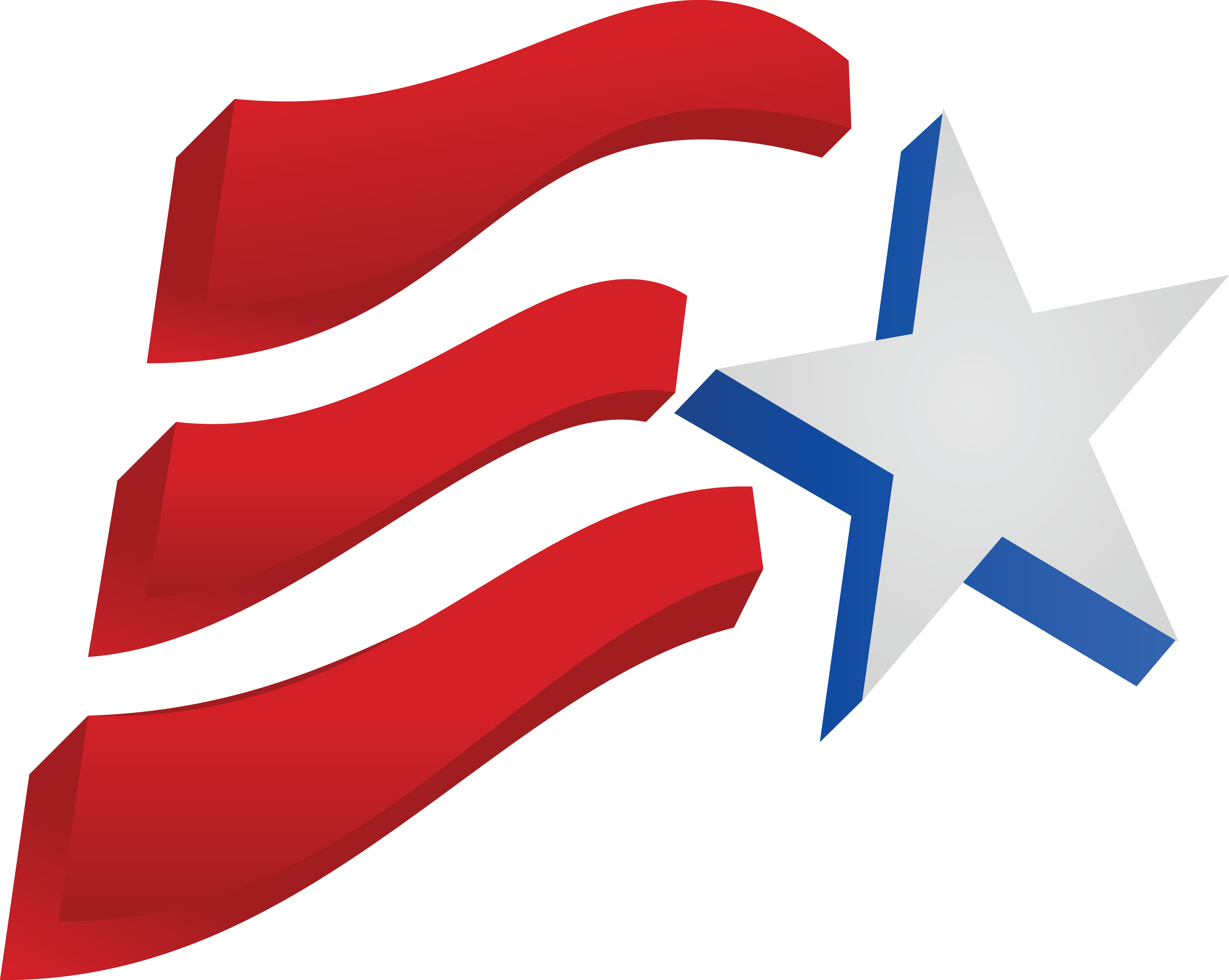 Free Clipart Of A Fourth Of July Star And American - Transparent The Stars And Stripes (4000x3188), Png Download