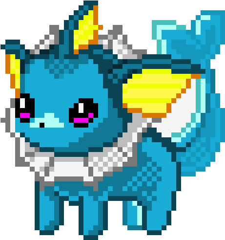Vaporeon - Pixel Art Vaporeon (560x560), Png Download