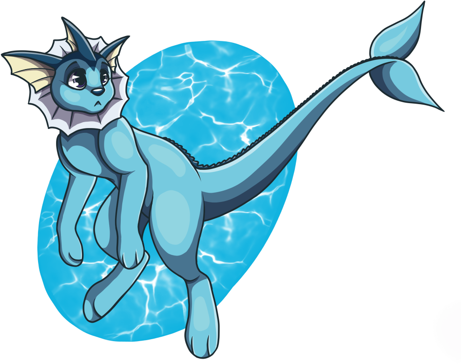 Vaporeon - Anthro Vaporeon (1000x800), Png Download