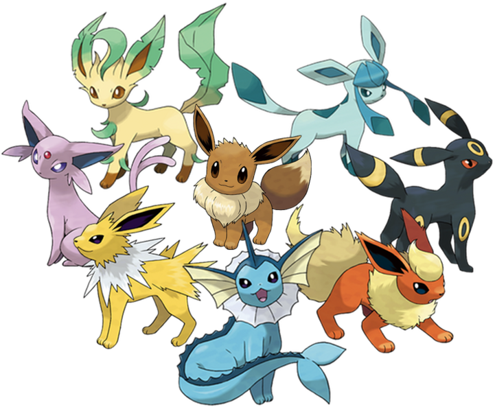 This Page Is About The Pokemon Vaporeon, The Water - Eevee And All Evolutions (723x599), Png Download
