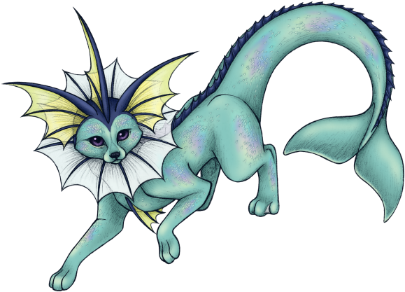 Vaporeon (600x466), Png Download