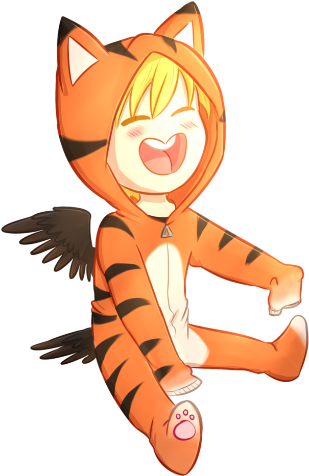 Tails Drawing Tigger - Tiger Onesie Anime Drawings (784x1018), Png Download