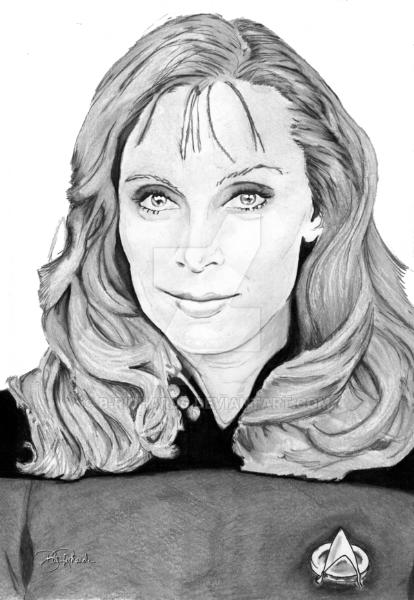 Dr Crusher By B - Dr Beverly Crusher Drawing (600x869), Png Download