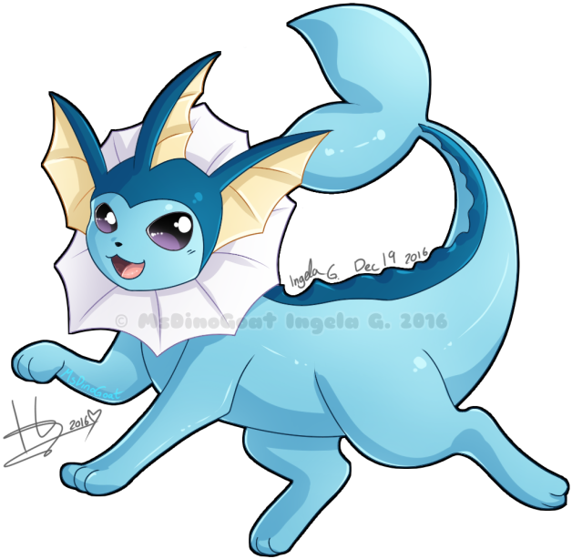Day 19 Vaporeon - Vaporeon (650x643), Png Download