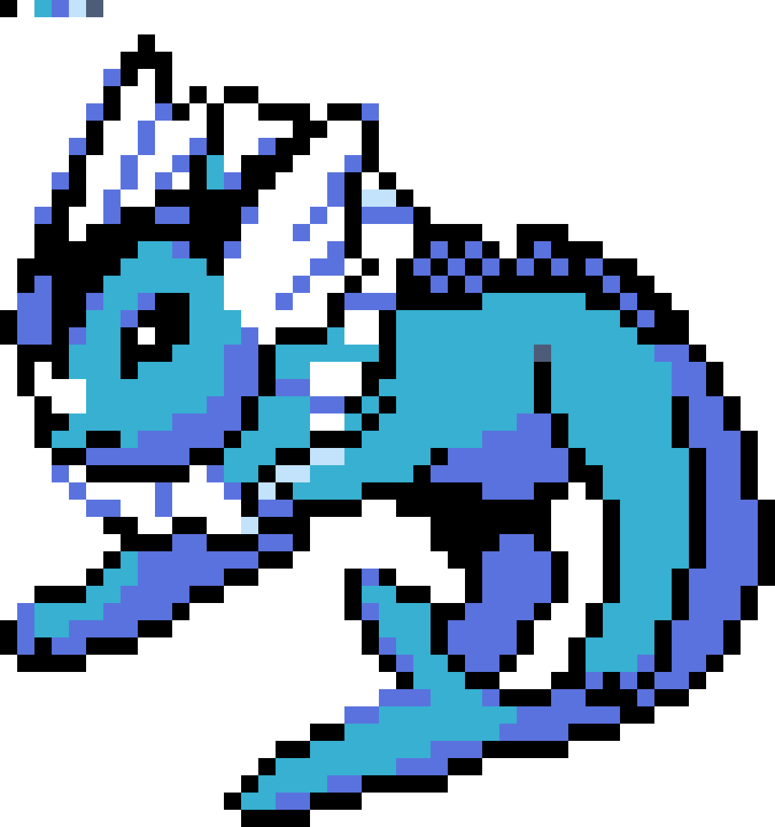 Vaporeon - Pixel Art (1125x1200), Png Download