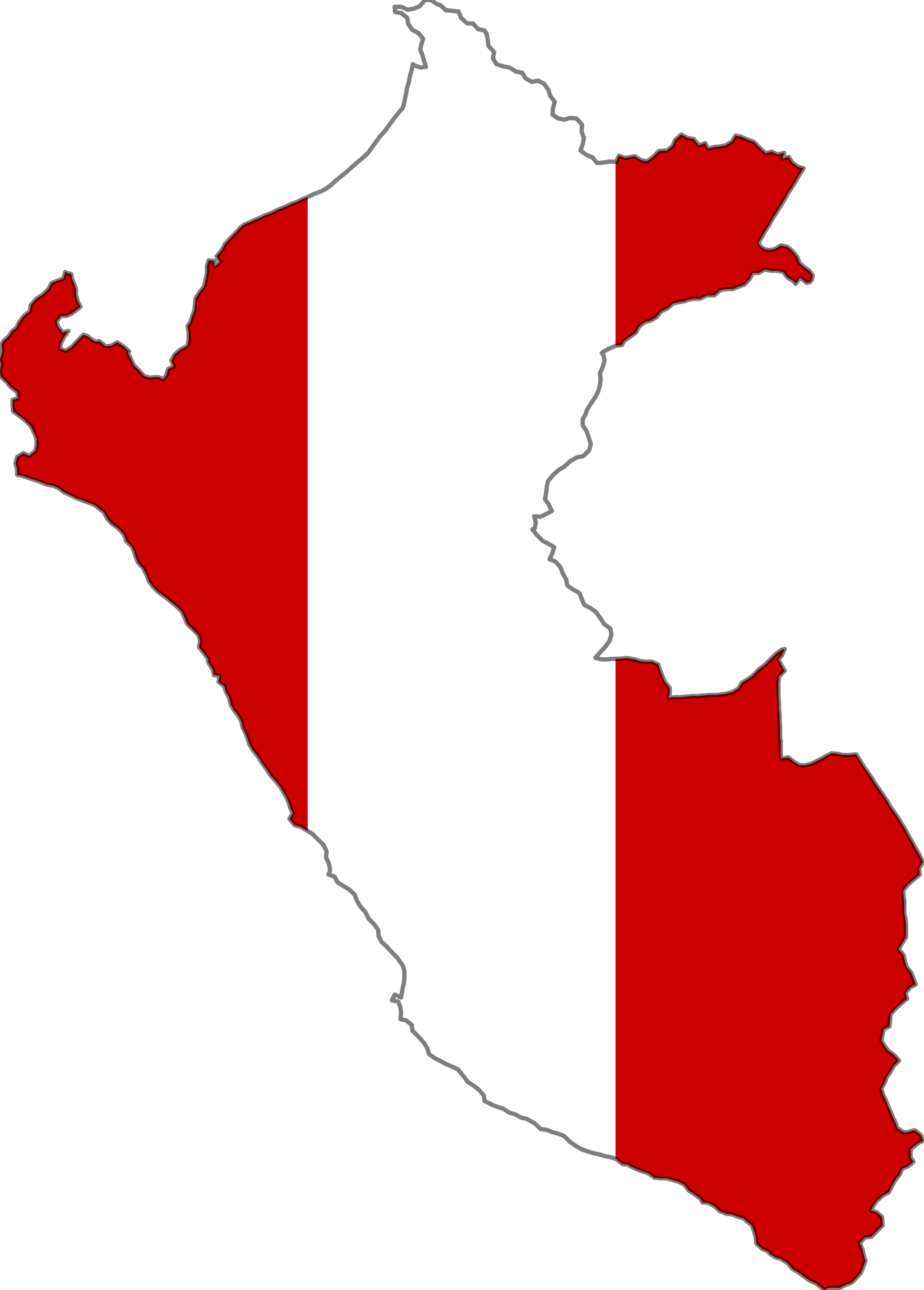 Peru Map And Flag Free Download And Printable - Simbolos Patrios Peru Png (2048x2858), Png Download