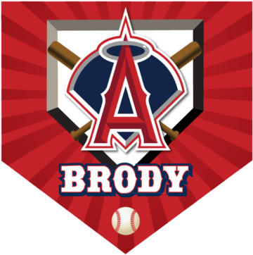 16″ X 16″ Home Plate Pennant Angels - Emblem (375x375), Png Download