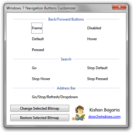 Win 7 Nav Buttons Customizer - Windows 7 (438x437), Png Download