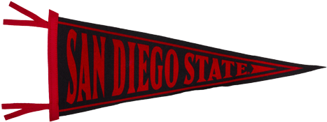 San Diego State Pennant - College Pennants San Diego (500x500), Png Download