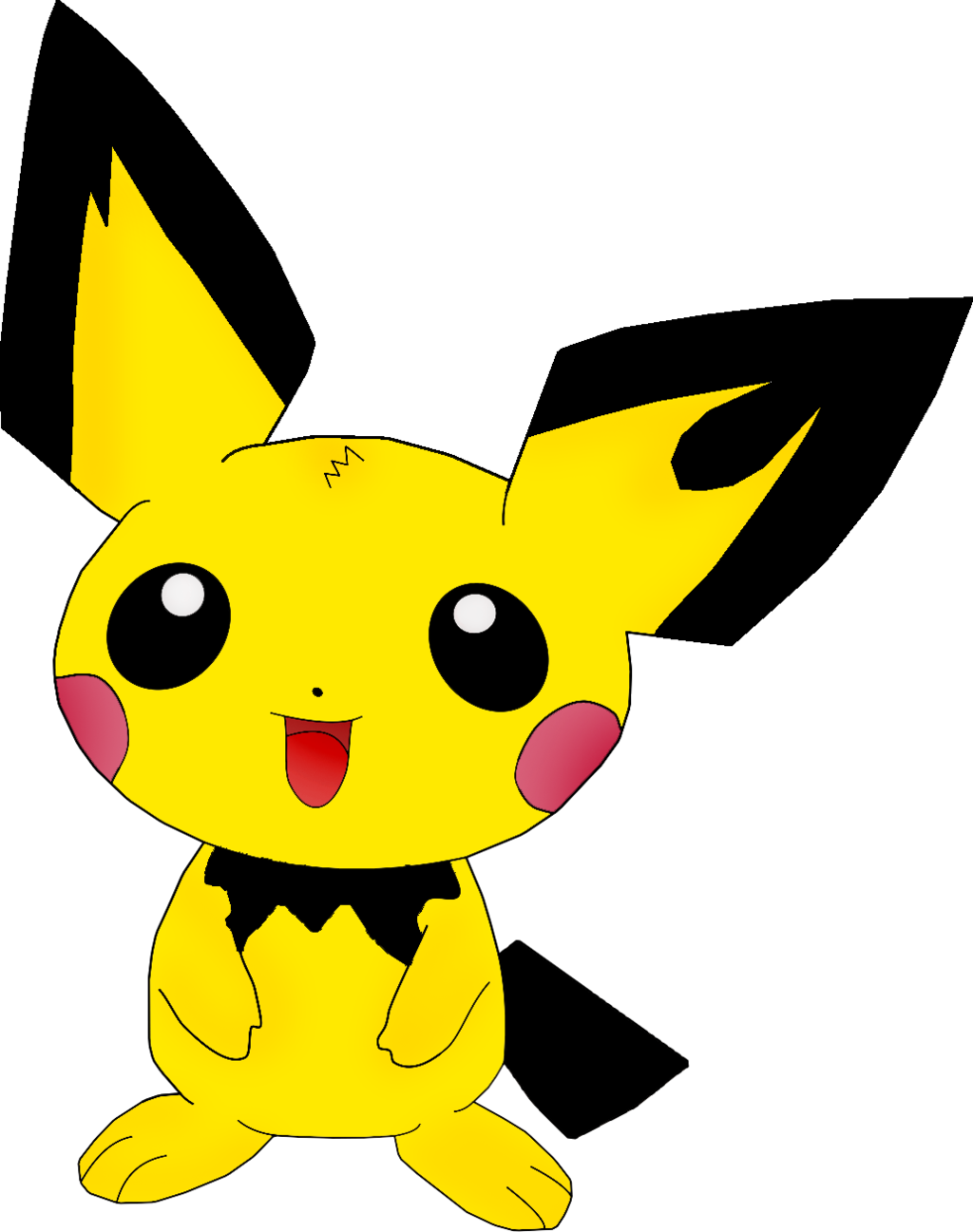 Pichu - Pokemones Pichu (1024x1297), Png Download