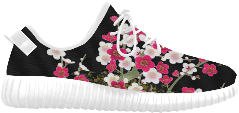 Pink White Sakura Floral Grus Women's Breatheable Woven - Running Shoe (1000x1000), Png Download