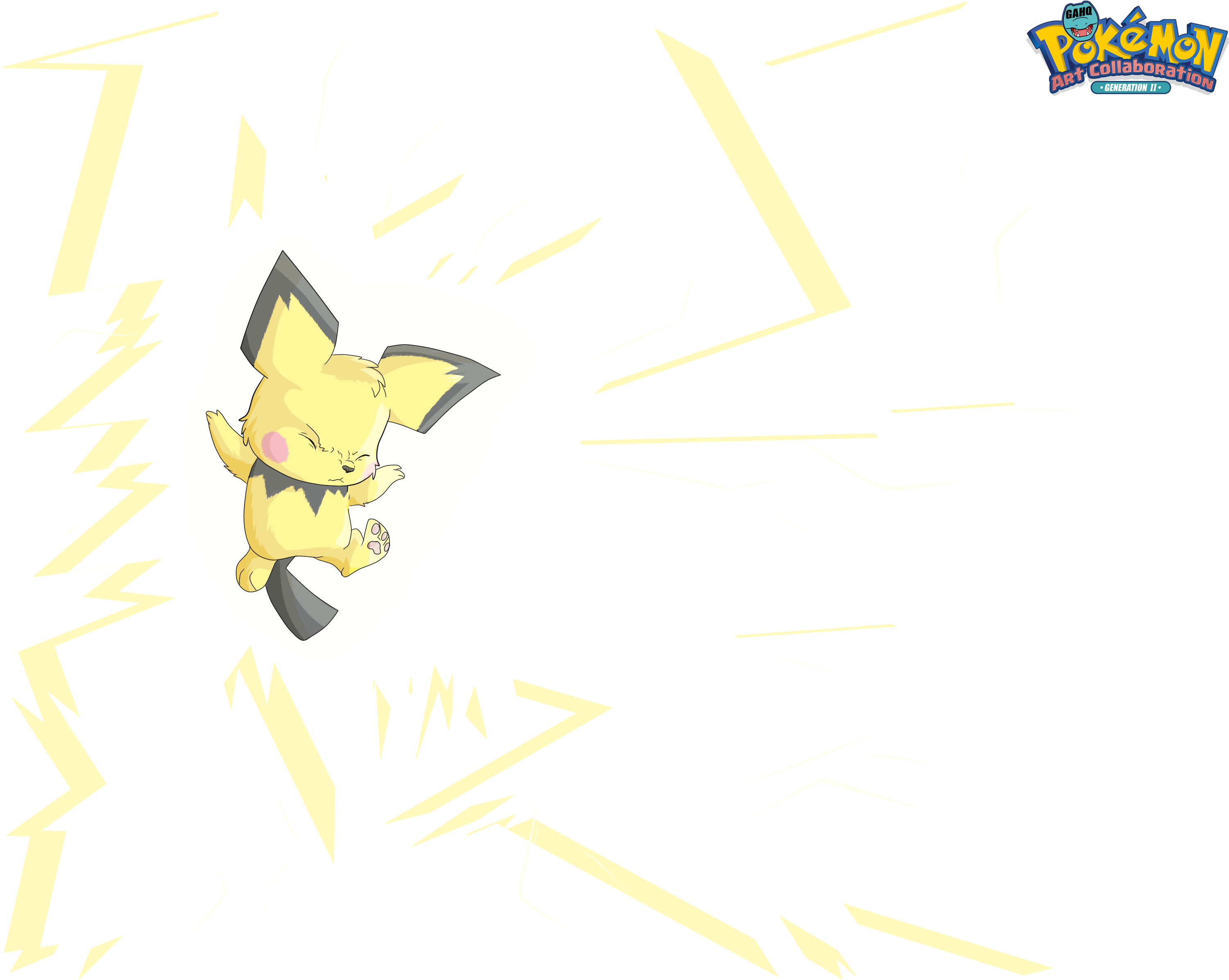 #172 Pichu Used Thunder Shock And Charm In The Game - Pokemon (3000x2400), Png Download