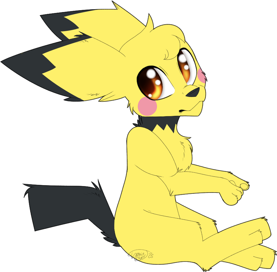 Pichu - Cartoon (982x1035), Png Download