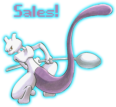 Sales Pikachu & Pichu Pop-up Book Auction - Mewtwo (480x401), Png Download