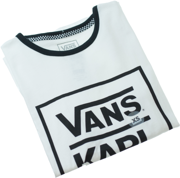 Vans X Karl Lagerfeld Tee White - Vans Vans X Karl Lagerfeld Ringer Tee (white) Women (620x620), Png Download