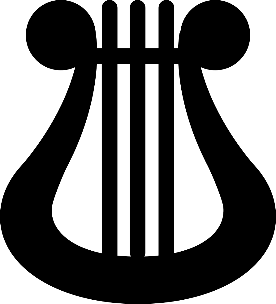 Harp Outline Comments - Harp Icon Svg (892x980), Png Download