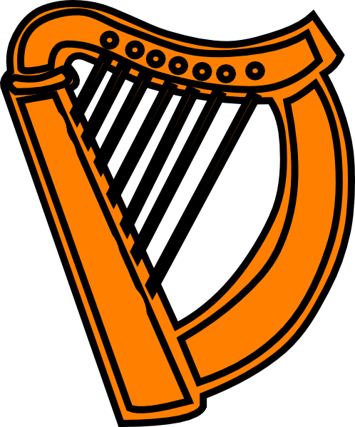 Golden Harp Clipart Png Transparent Stock - Instrumenter I Klassisk Musikk (498x599), Png Download
