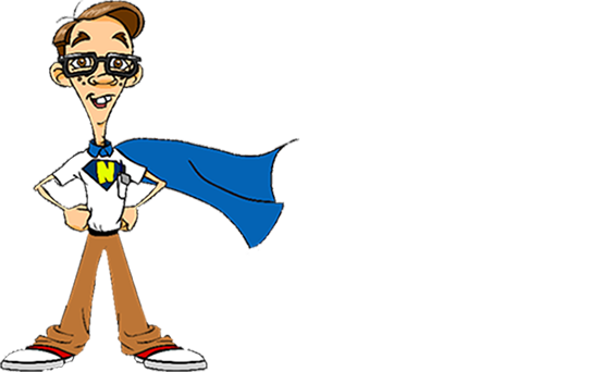 Super Nerd - Super Nerd Cartoon (543x342), Png Download
