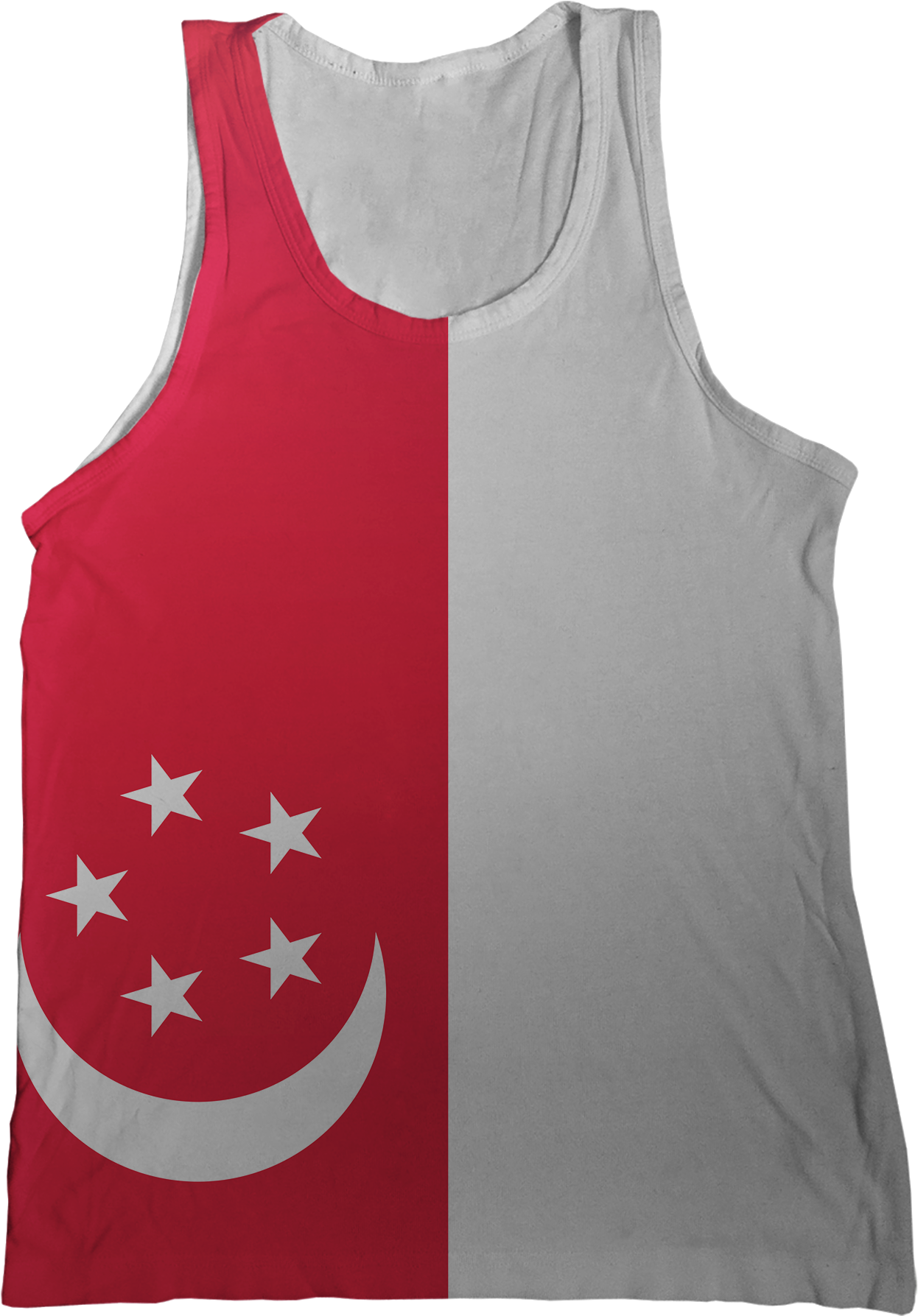 Singapore Flag Tank Top - Flag Of Singapore (1296x1786), Png Download