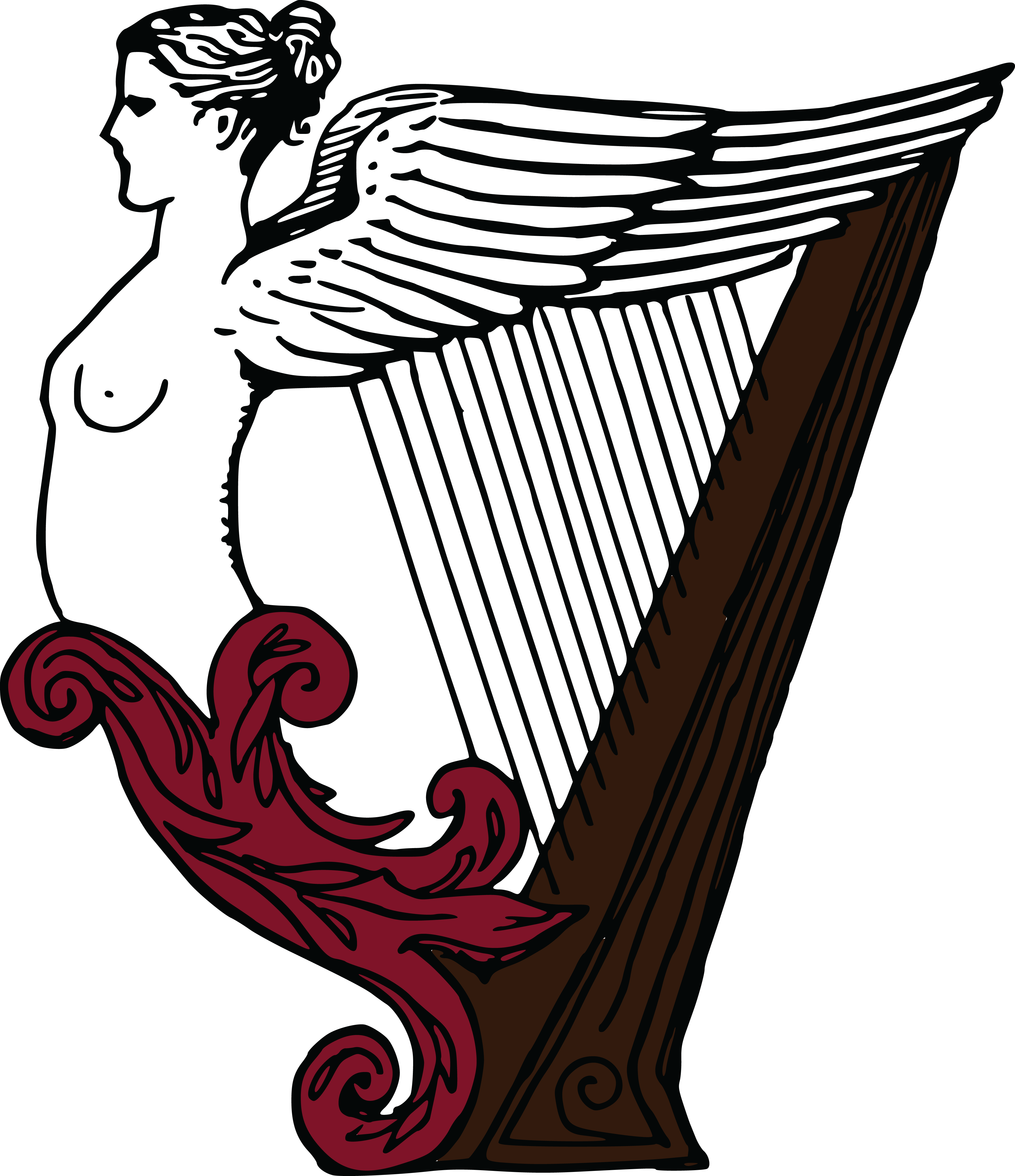, , - Angel Harp (4000x4637), Png Download