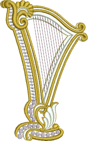 Golden Harp Png (280x450), Png Download