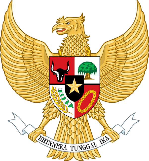 Indonesia National Emblem - Logo Indonesia Dls 2018 (600x646), Png Download
