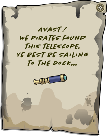Island Adventure Party 2011 Telescope Pin Note - Telescope (377x479), Png Download
