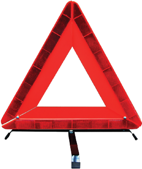 Triangulo De Vialidad - Car Warning Triangle Png (500x354), Png Download